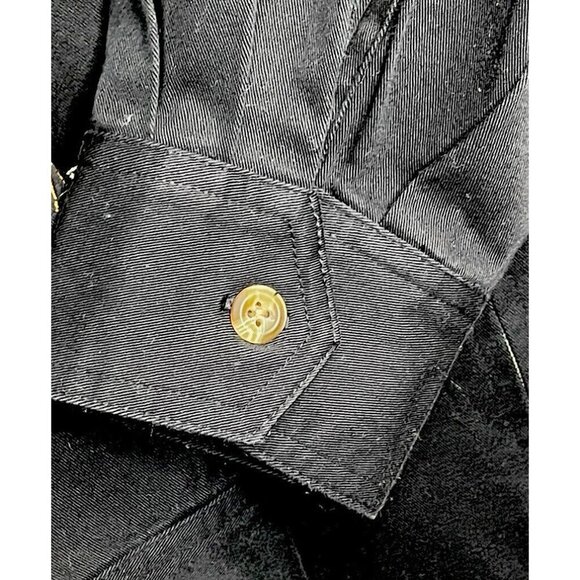 Quacker Factory Jacket Black Embroidered Jungle Animals Palm Trees Zip Up Casual - Picture 8 of 15